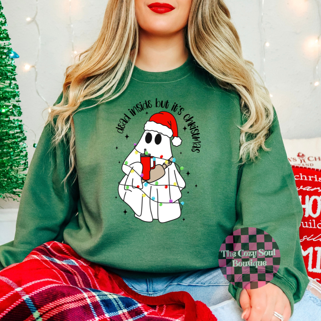 Dead Inside But It's Christmas Ghost Sweater