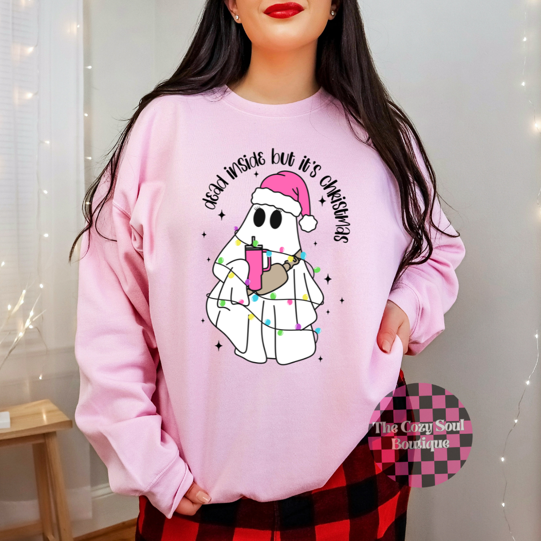 Dead Inside But It's Christmas Ghost Sweater