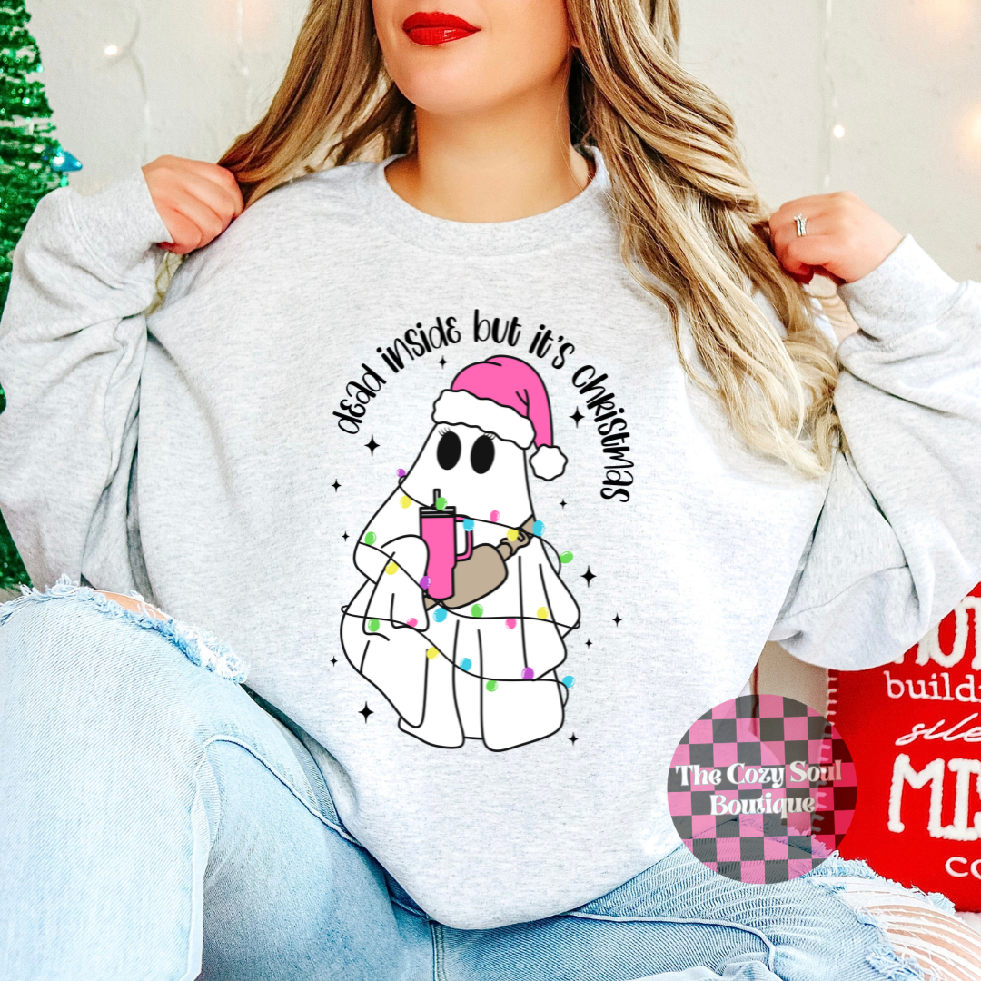 Dead Inside But It's Christmas Ghost Sweater
