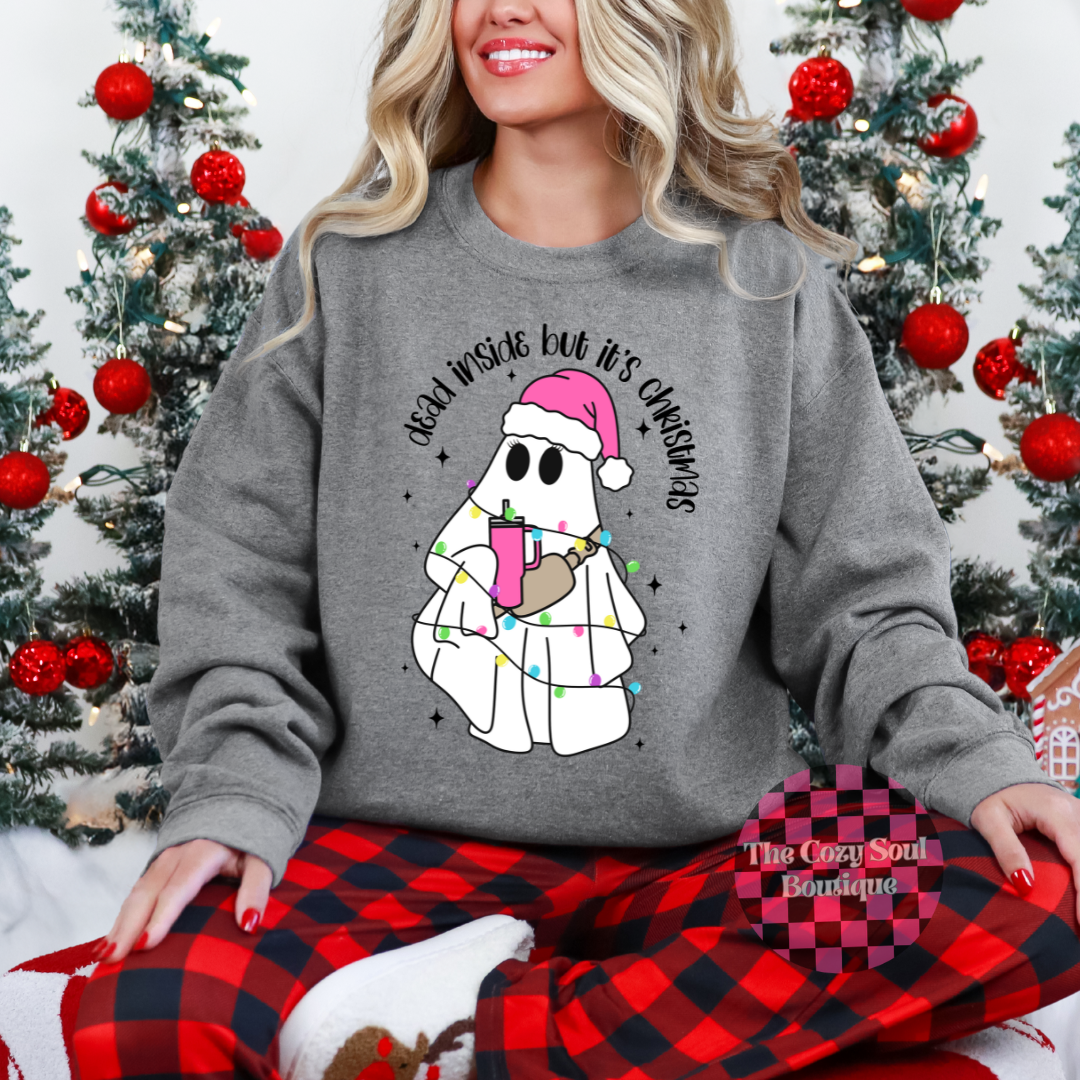 Dead Inside But It's Christmas Ghost Sweater