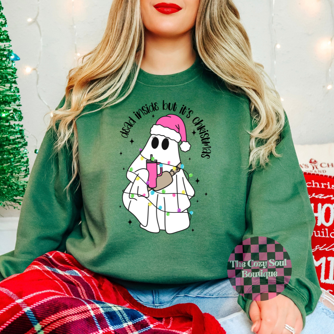 Dead Inside But It's Christmas Ghost Sweater