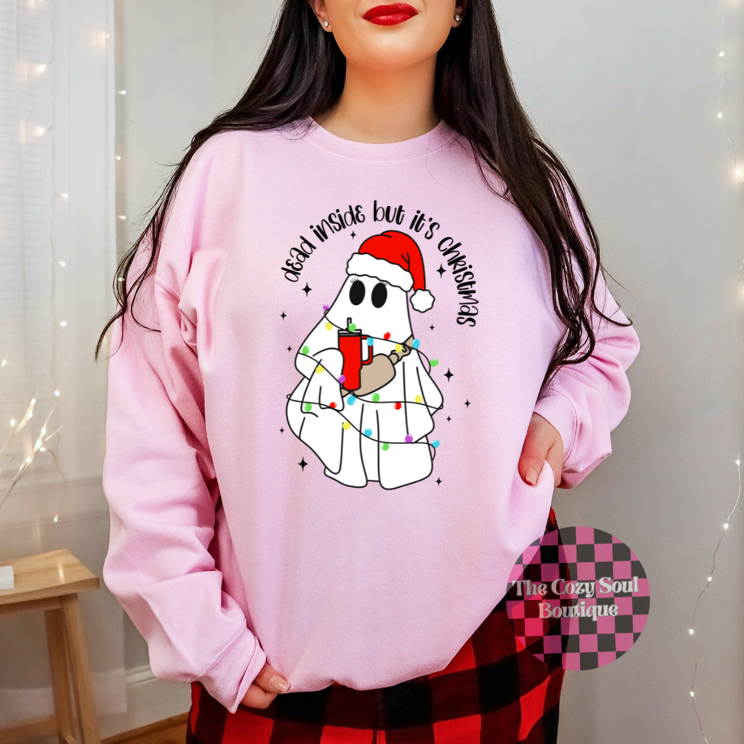 Dead Inside But It's Christmas Ghost Sweater