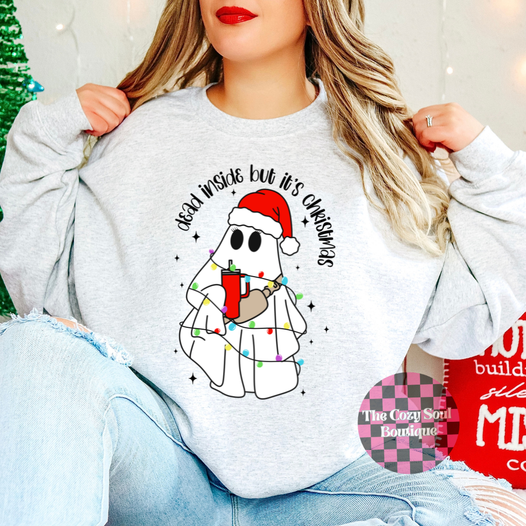 Dead Inside But It's Christmas Ghost Sweater