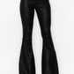 Black Leather Flares