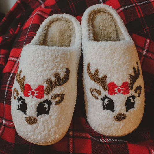 Reindeer Face Slippers