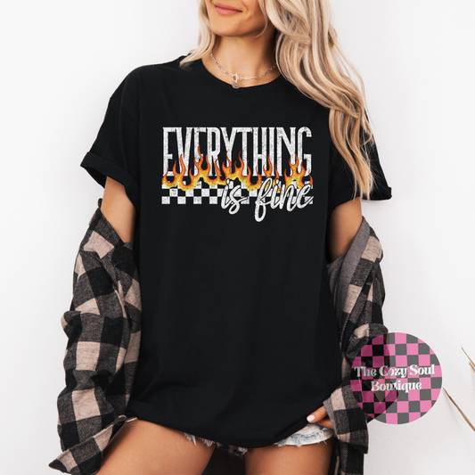 Everything is Fine Black Shirt