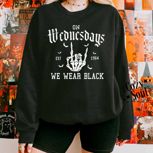 On Wednesdays We Wear Black Sweatshirt