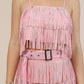 Light Pink Rhinestone Crop Top